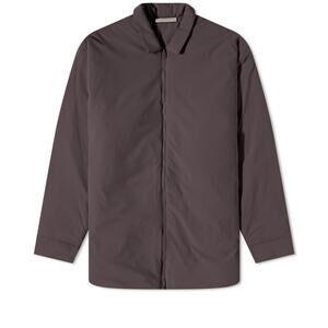 Fear of God ESSENTIALS Men's Nylon Filled Shirt Jacket  in Plum Size Small